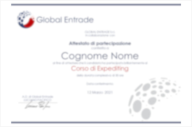 Course certificate